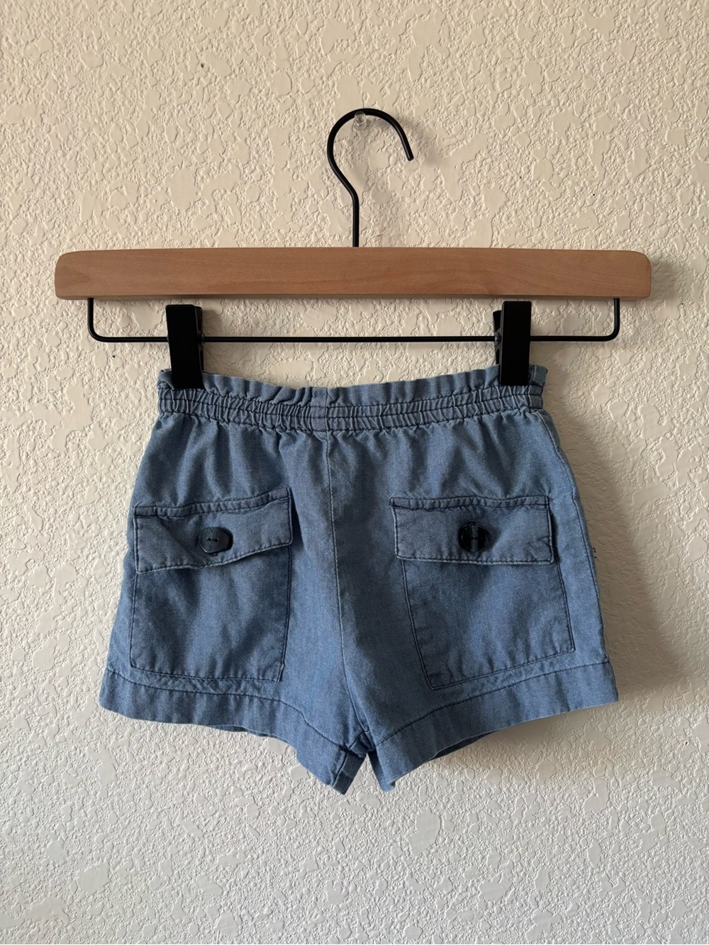Zara Baby Toddler Girls' Soft Cotton Blue Denim Shorts Size 3-4 Years